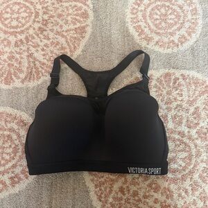 Victoria's Secret Black Racerback Sports Bra with Molded Cups